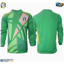 Moški Nogometni dresi Italija Vratar Gostujoči EP 2024 Dolgi Rokav